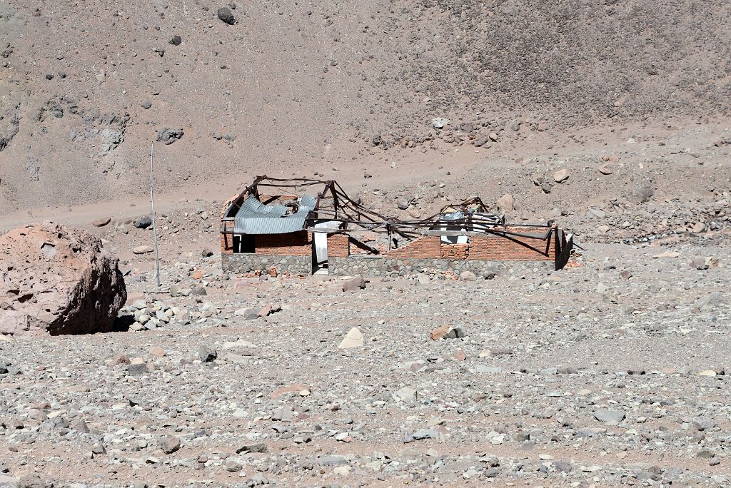 04 Building Destroyed By Avalanche Just After Leaving Plaza de Mulas On The Descent To Penitentes